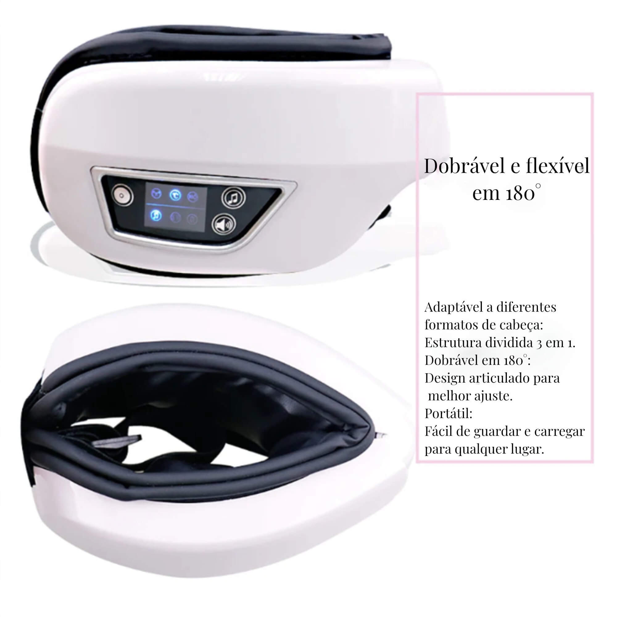Oculaire 6D: Massageador Ocular Inteligente com Relaxamento Bluetooth