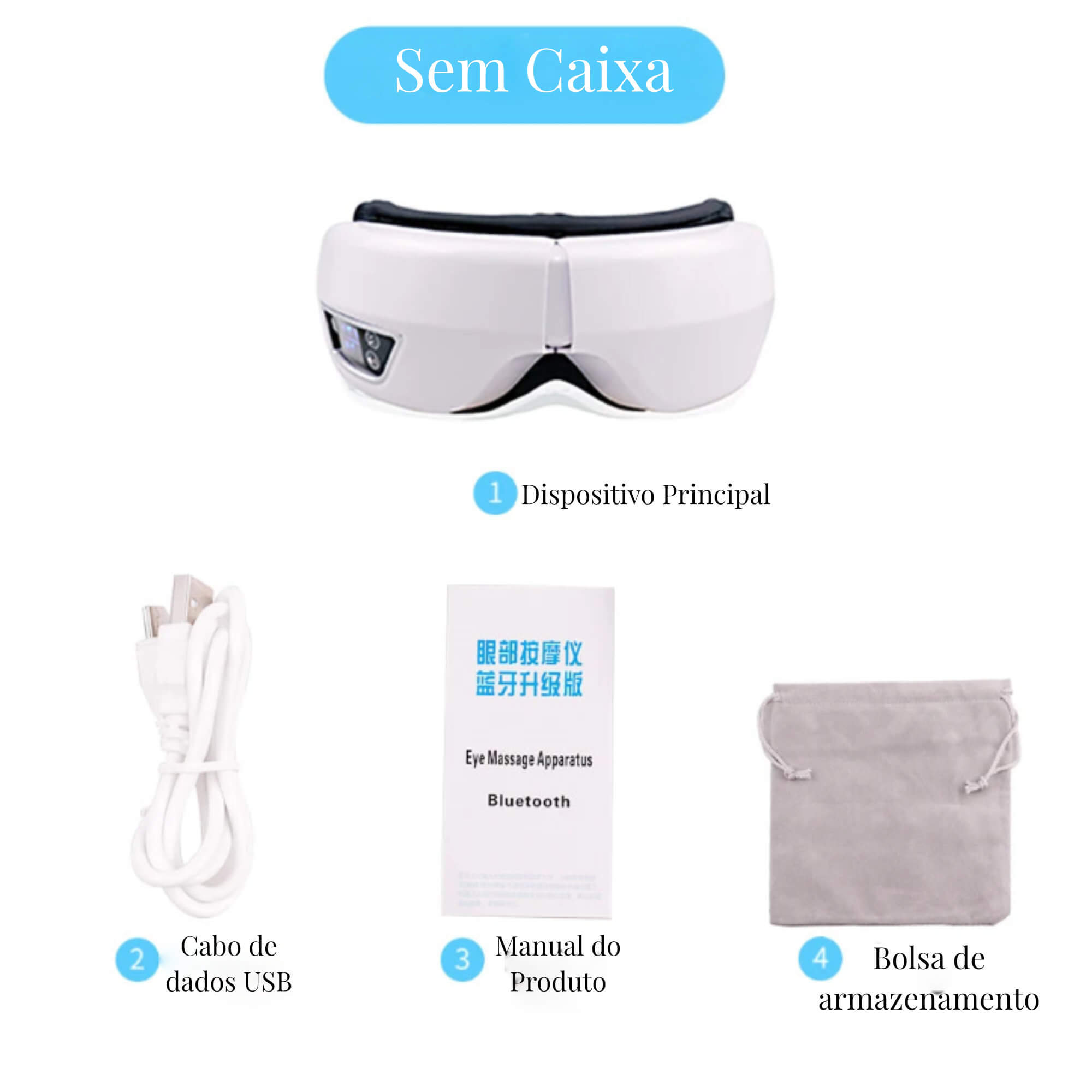 Oculaire 6D: Massageador Ocular Inteligente com Relaxamento Bluetooth