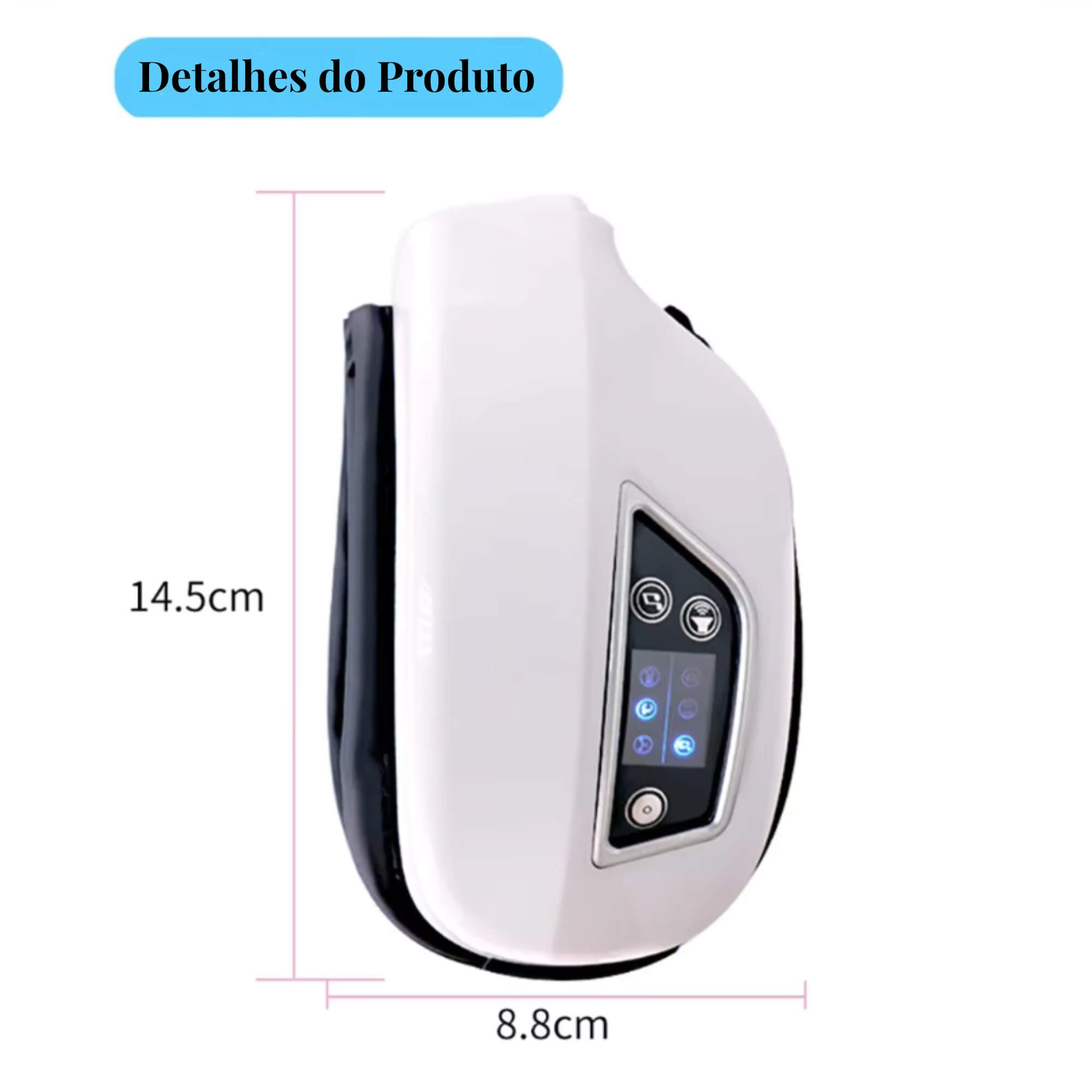 Oculaire 6D: Massageador Ocular Inteligente com Relaxamento Bluetooth