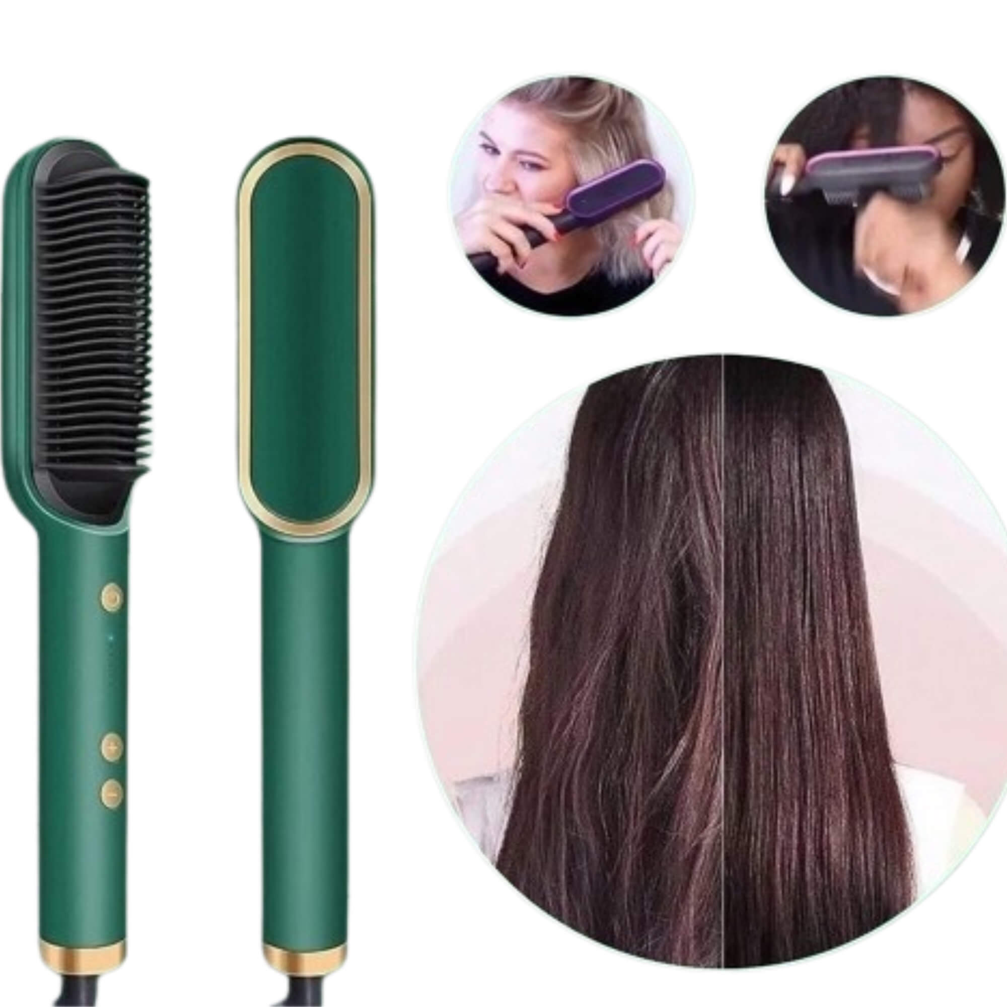 Silk Gloss: Escova Alisadora de Cabelos 5 em 1 Bivolt