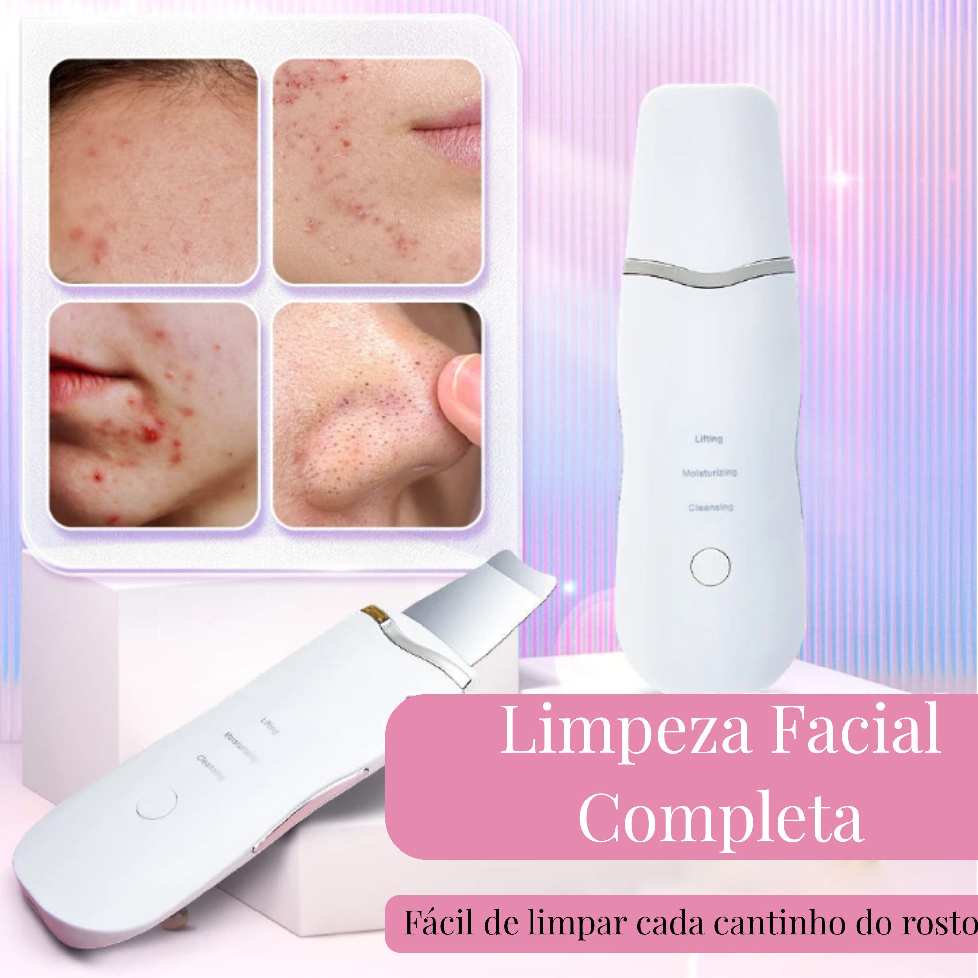 SkinClear Pro: Espátula facial ultrassônica